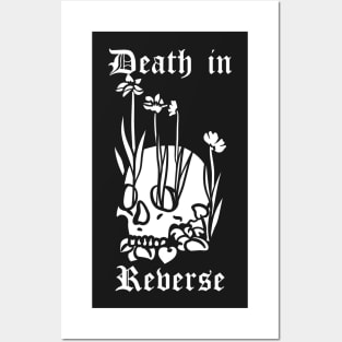 Death In Reverse - Skull With Flowers Posters and Art